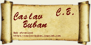 Časlav Buban vizit kartica